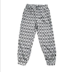 Black pattern joggers